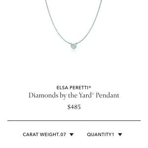 Tiffany & Co. .07 Carat Diamond Pendant Necklace